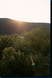 Sonnenuntergang auf der anderen Rheinseite